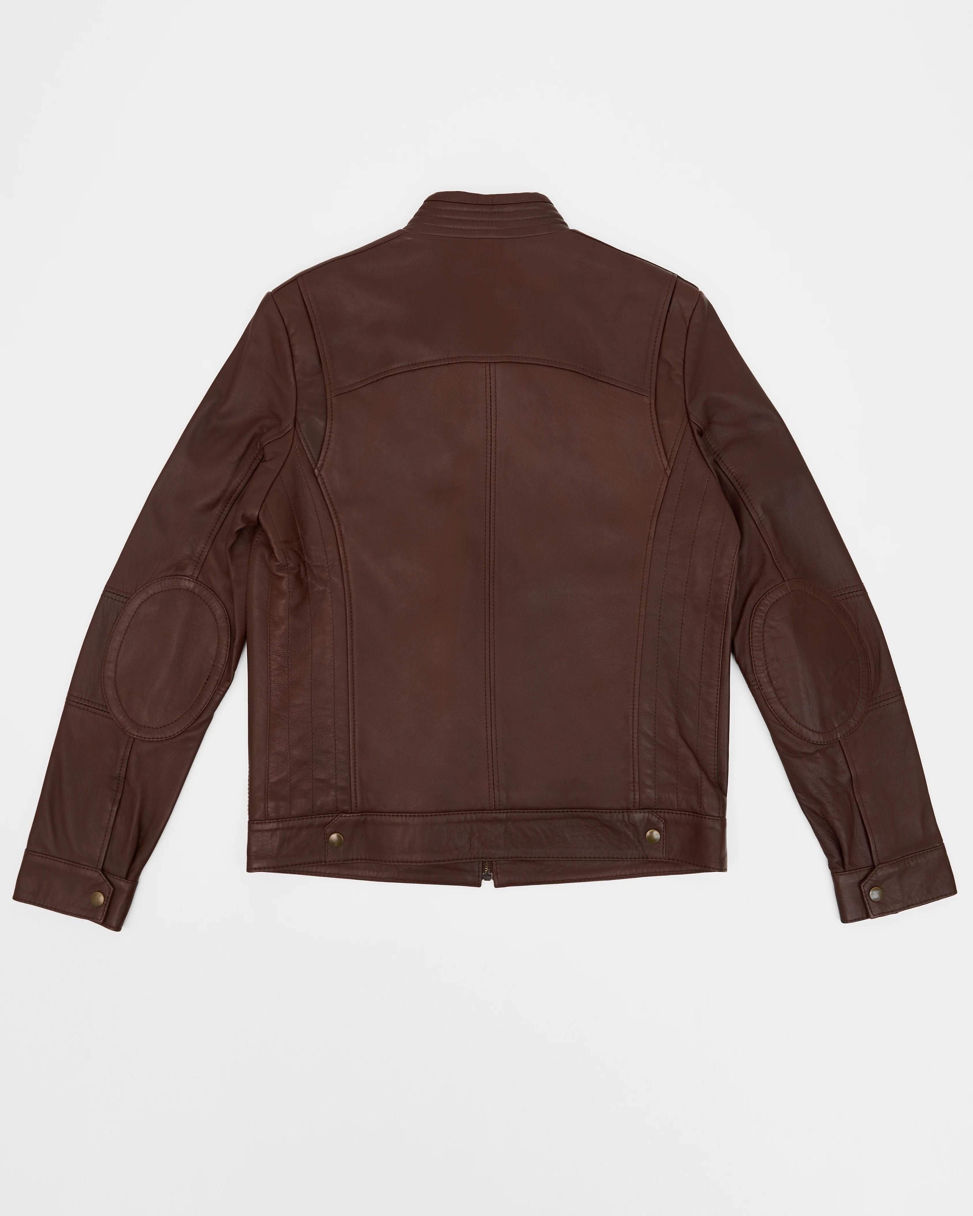Men's Casual Wax Brown Leather Jacket