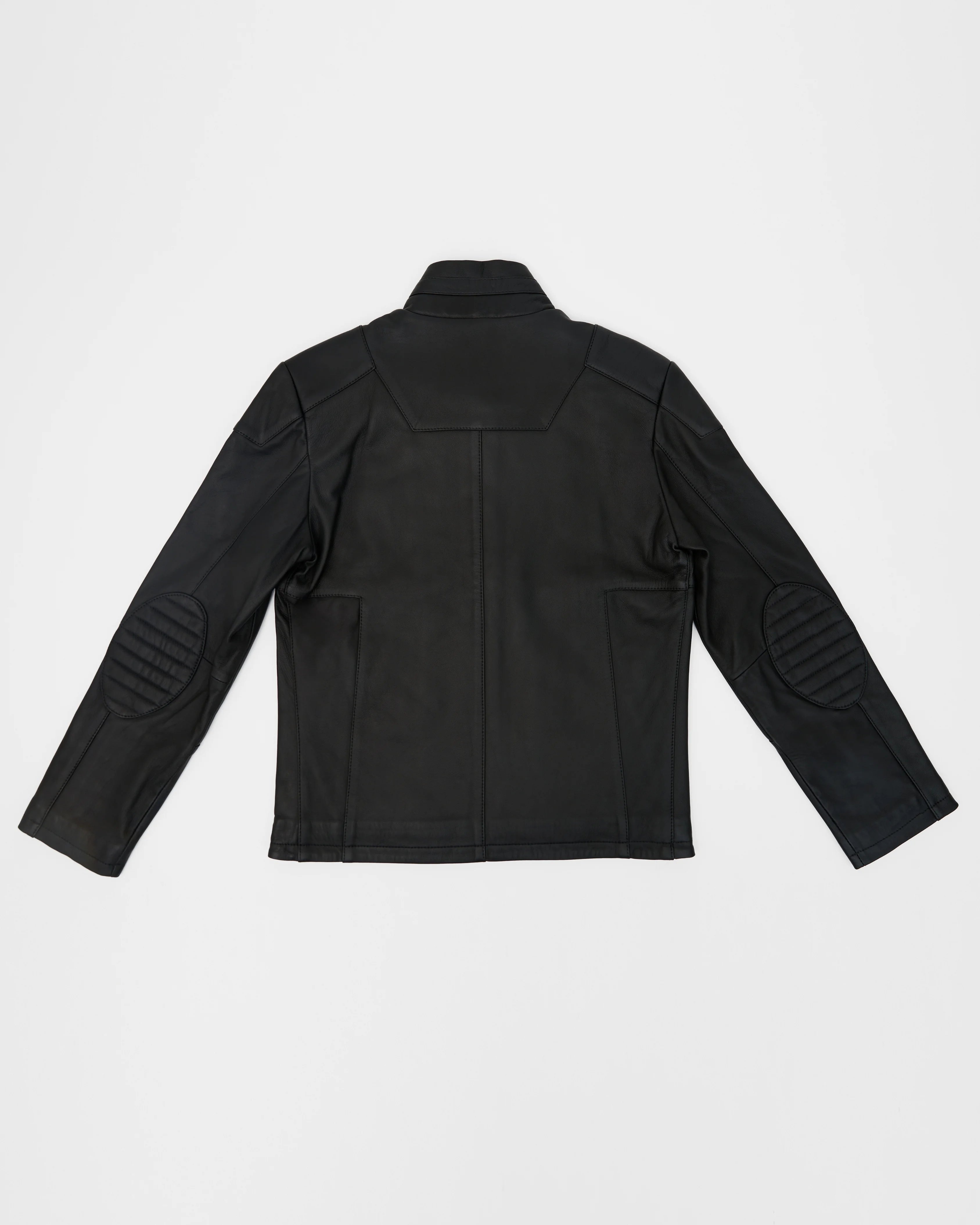 Men’s Racer Matte Black Leather Jacket