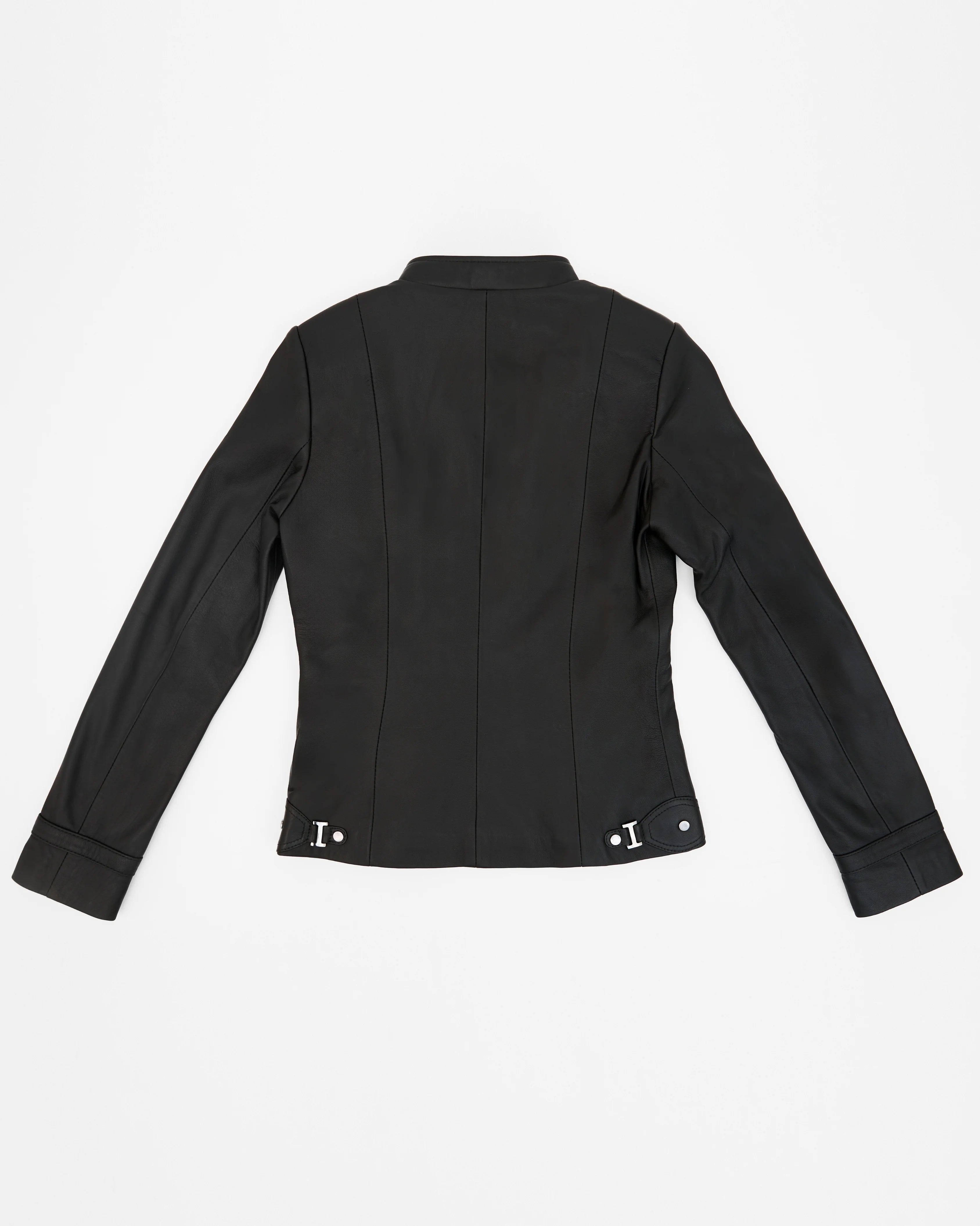 Women’s Classic Matte Black Leather Jacket