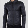 MEN`S BLACK FITTED LEATHER JACKET