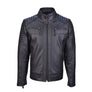 Men`s Black Quilted Leather Jacket