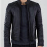 MEN`S BLACK FITTED LEATHER JACKET