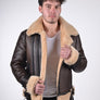 Men`s Genuine Curly Shearling Jacket