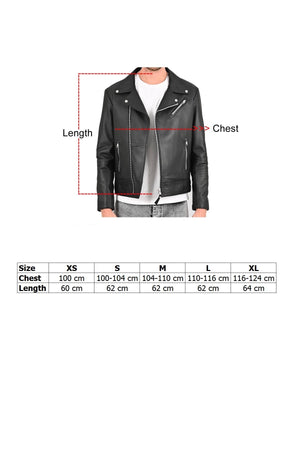 MEN’S BLACK CLASSIC BIKER LEATHER JACKET