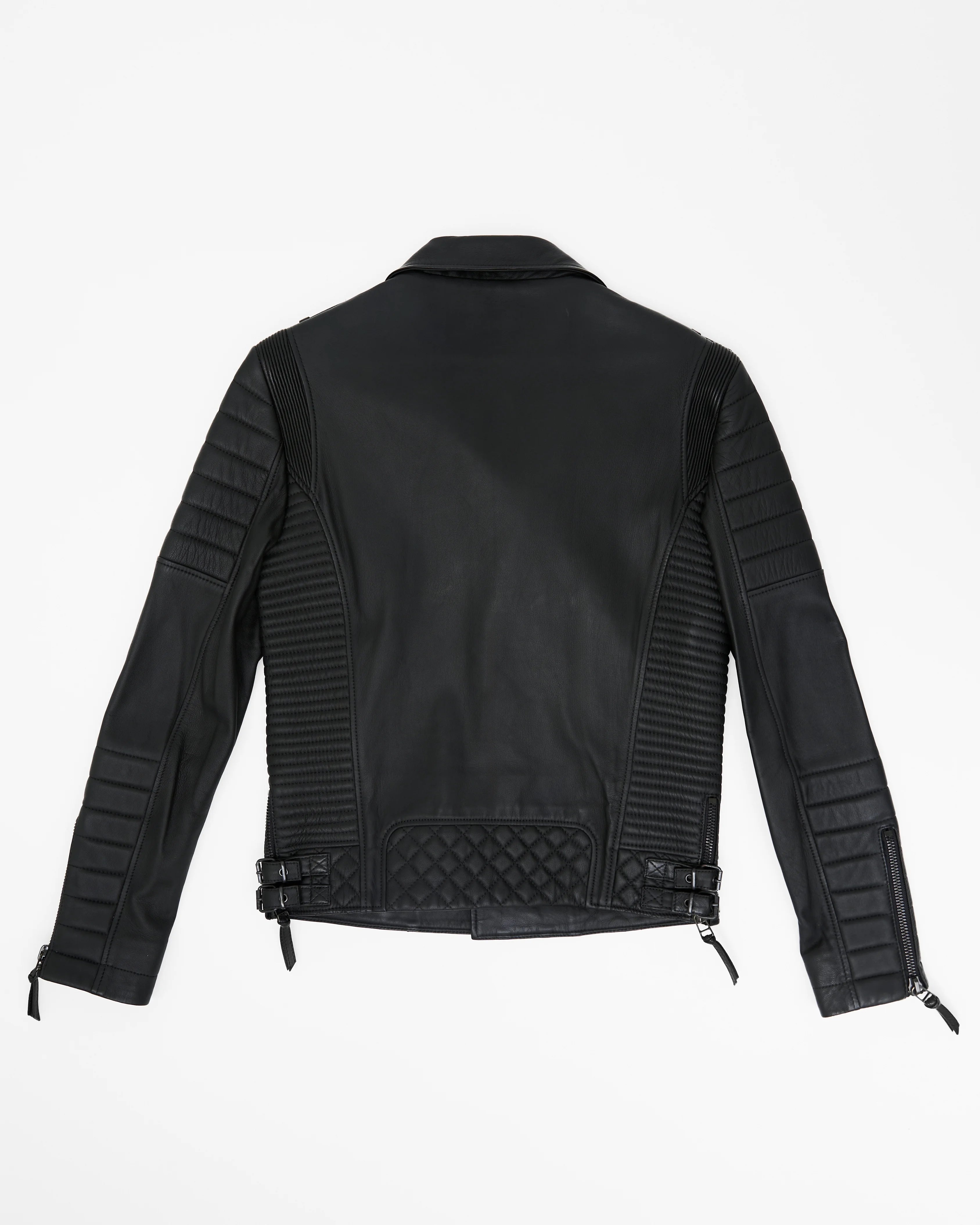Men’s Biker Matte Black Leather Jacket