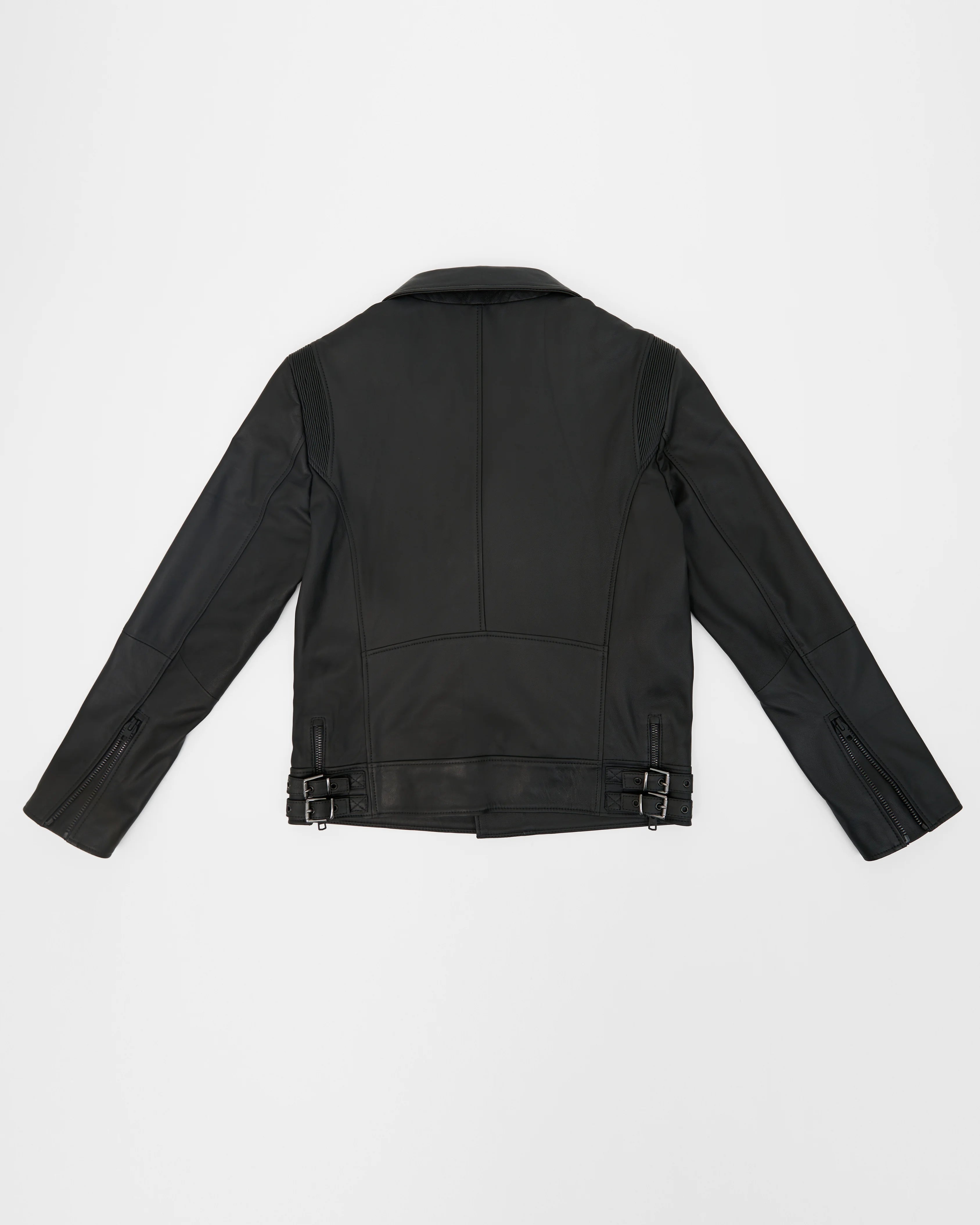 Men’s Classic Biker Matte Black Leather Jacket