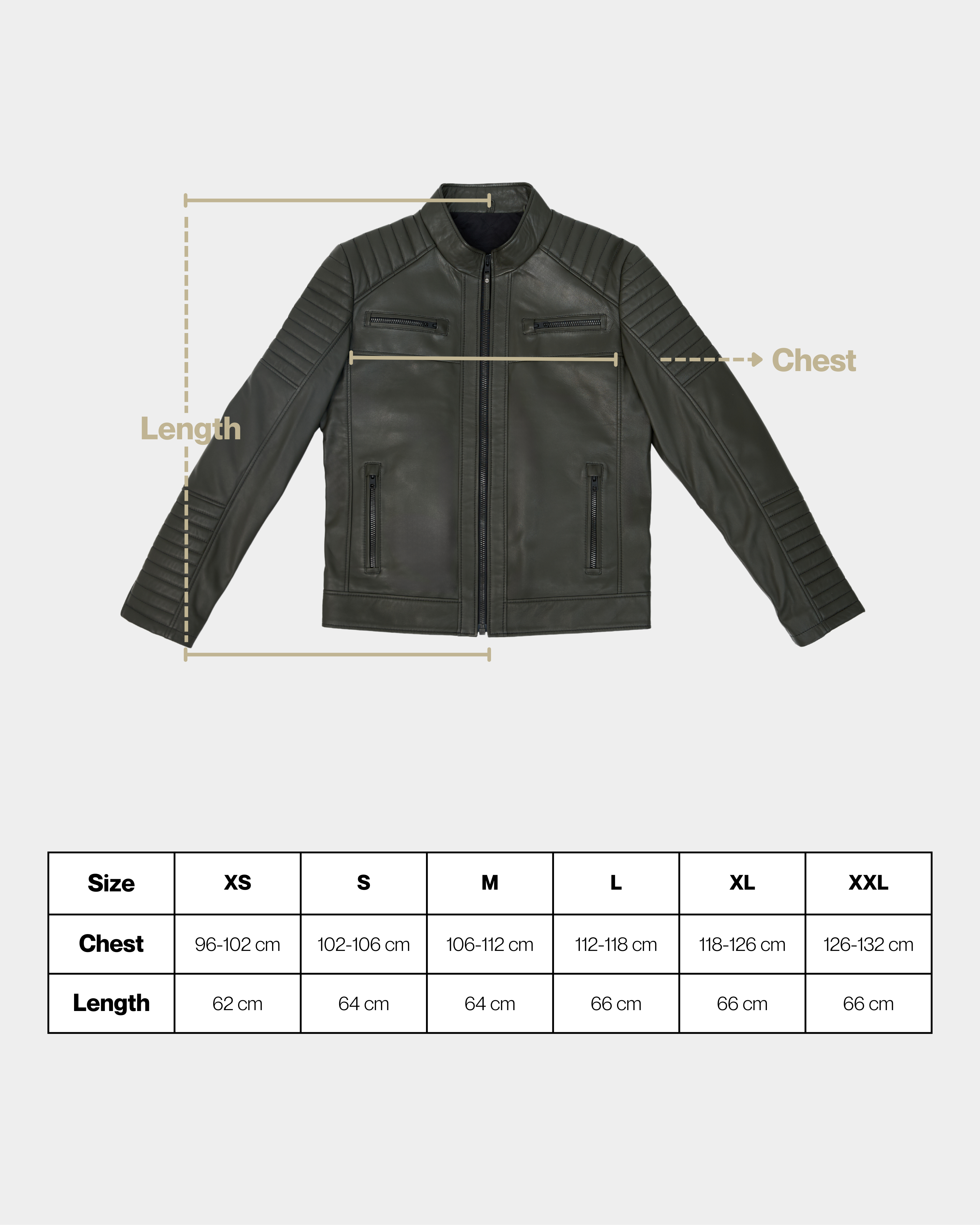 Men’s Quilted Biker Dark Green Leather Jacket