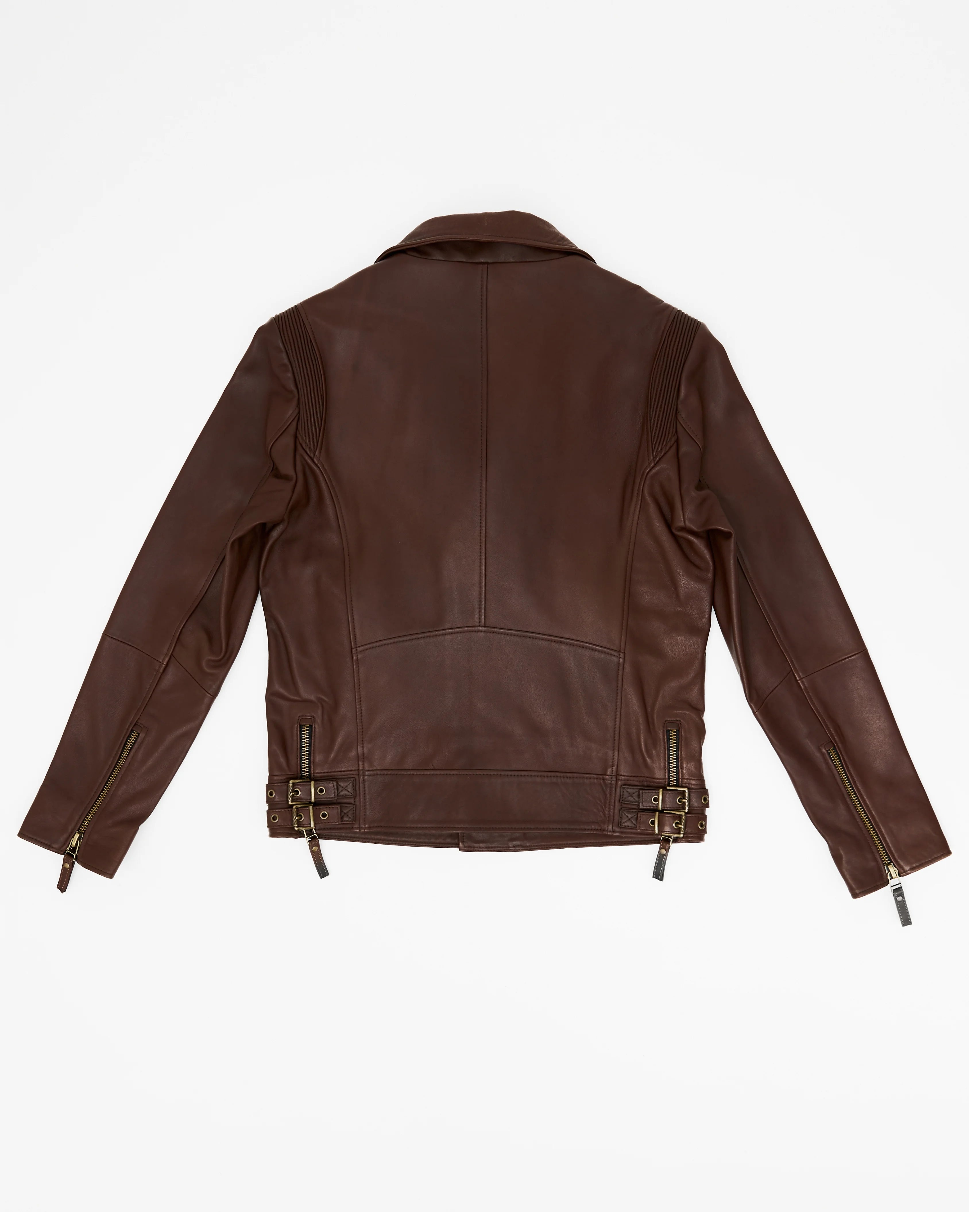 Men’s Classic Biker Vax Brown Leather Jacket