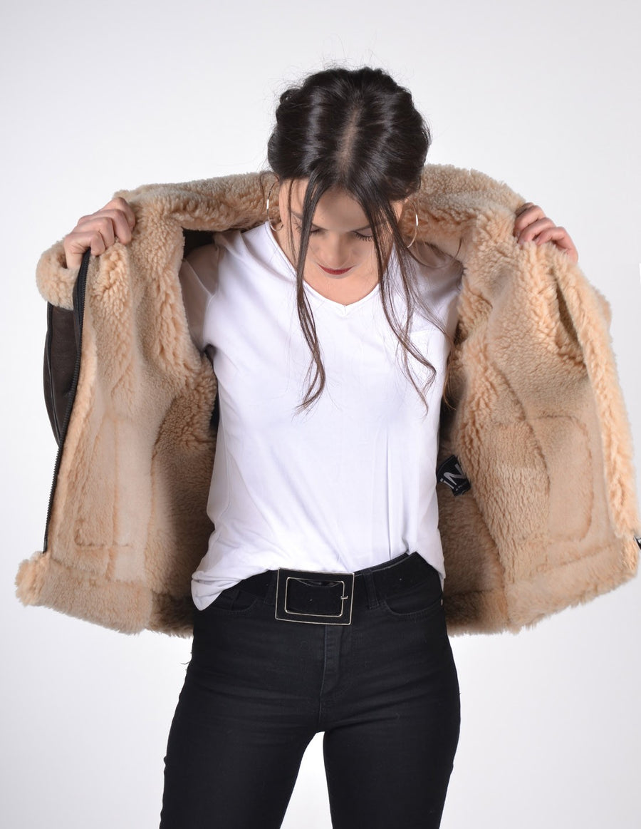 Women's Genuine Shearling Jacket
